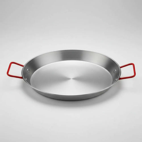 Sartén Antiadherente De 22 Cm Con Mango Rojo Acero Inoxidable