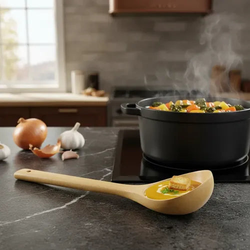 Cuchara De Bambu 26cmx7.5cm Para Cocinar Utensilio Bambú