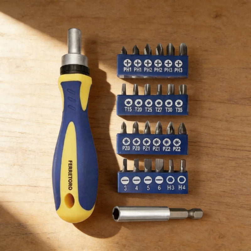 Set De Destornillador De 26 Piezas Azul