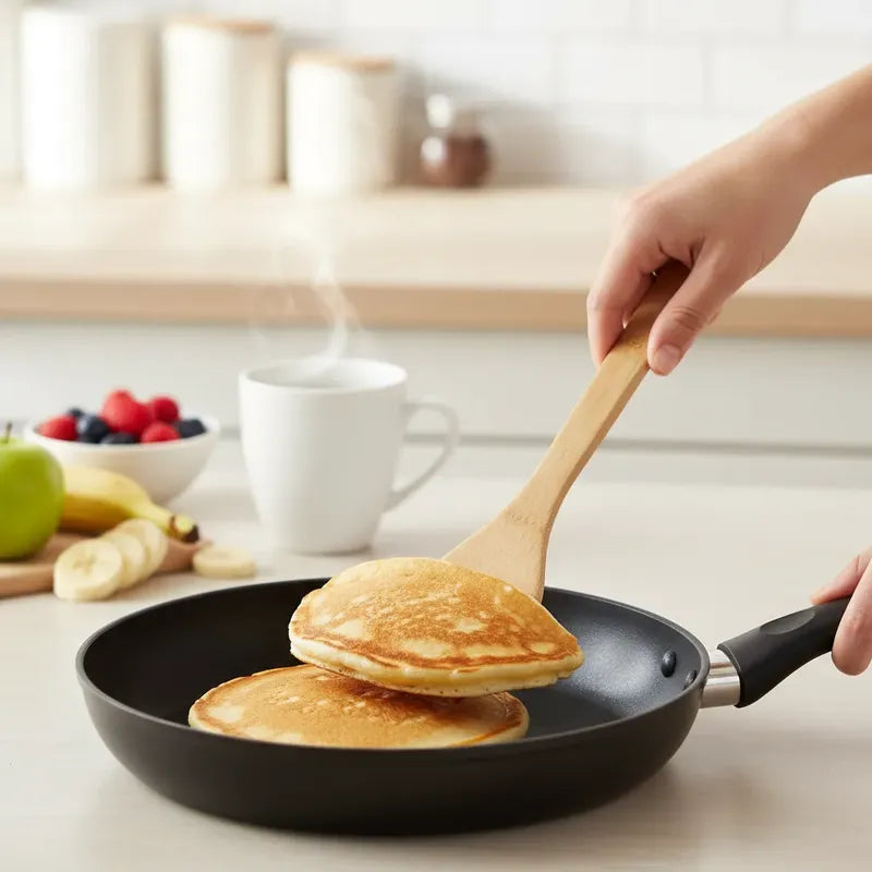 Espatula Ranurada Para Cocina De Bambú 30cm Madera Madera