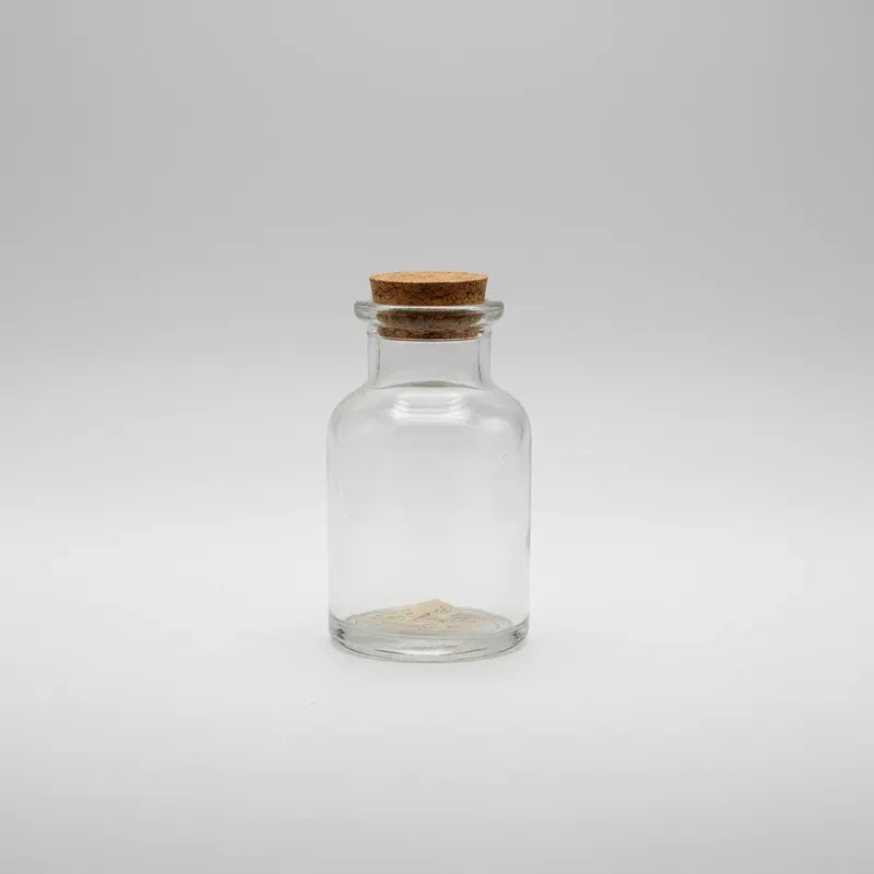 Pack 24 Botellas Vidrio Tapa Corcho 50ml Transparente