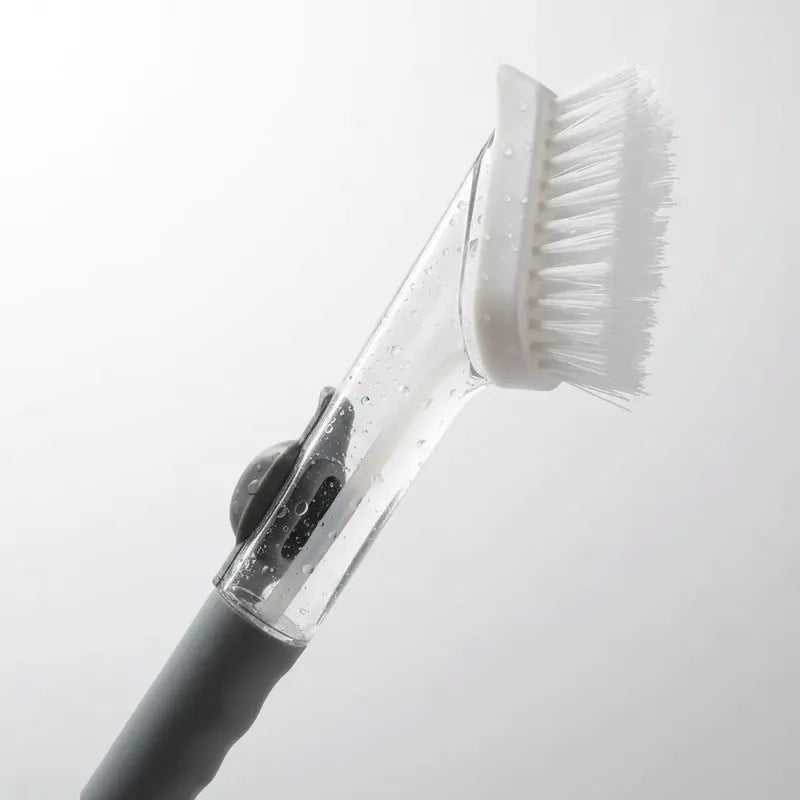 Cepillo Lavaplatos Con Dispensador De Jabón Gris 23.5cm Gris