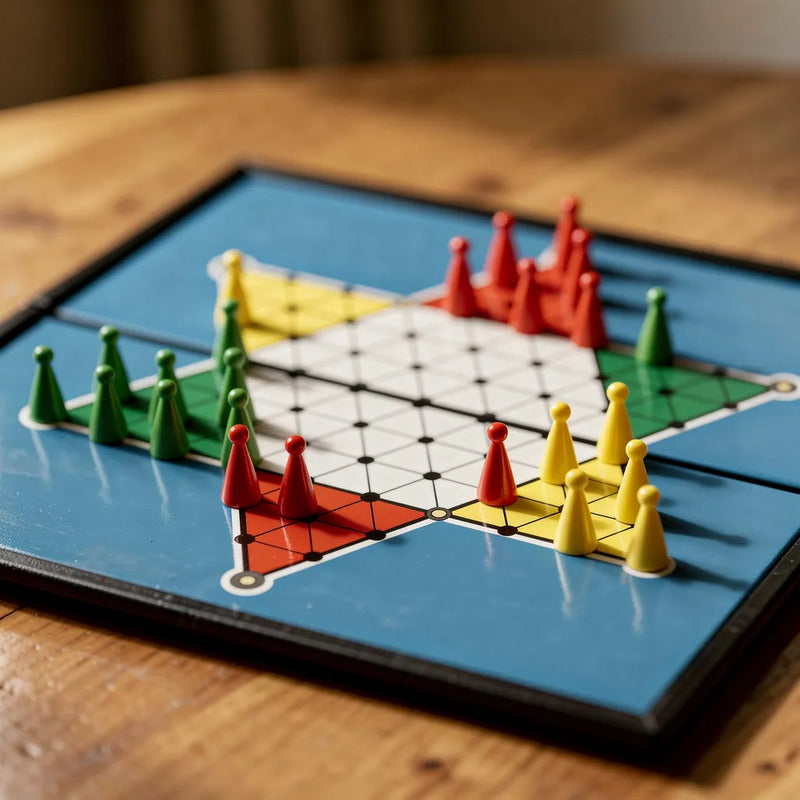 Juego Estrategia Damas Chinas Tablero Magnético Plegable