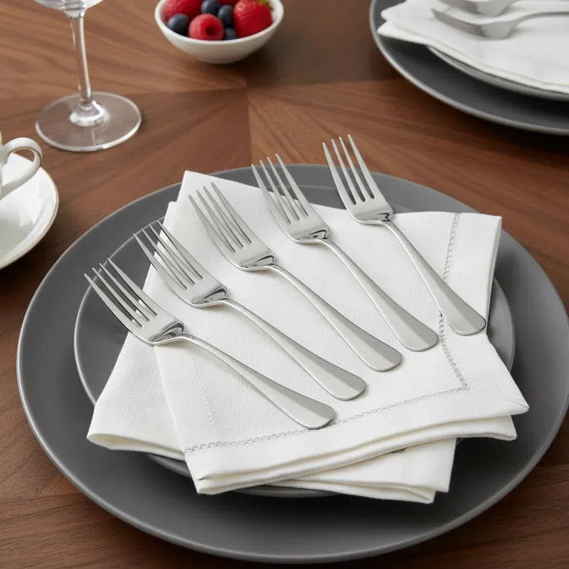 Set 6 Tenedores Postre Plateado