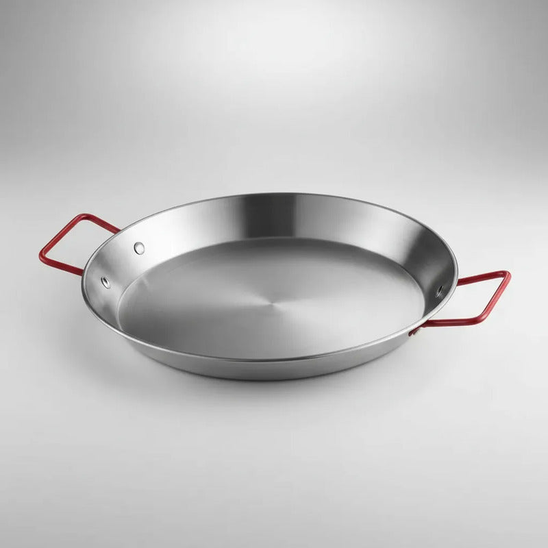 Sartén Antiadherente De 26 Cm Con Mango Rojo Acero Inoxidable