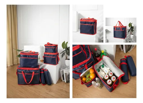 Bolso Térmico Cooler 25l Comida Bebidas Picnic Azul Oscuro