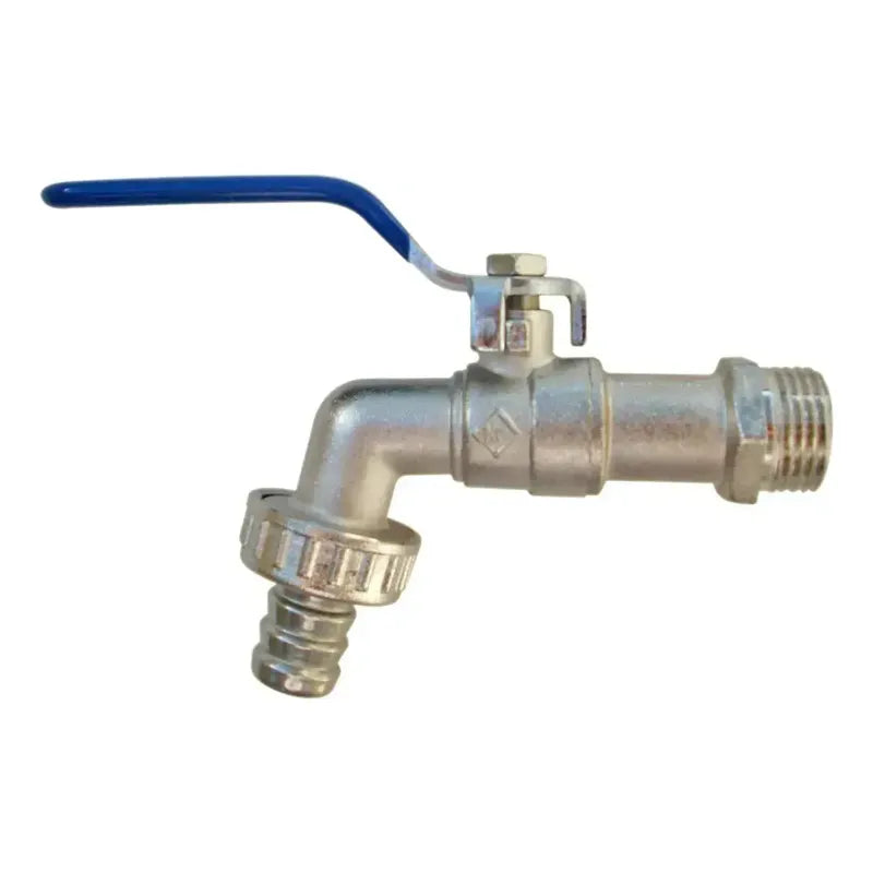 Llave Jardín Bola 1/2 Azul Con Unión Manguera