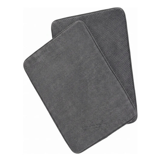 Set de Pisos para Baño Espuma 2 Piezas Gris Gris