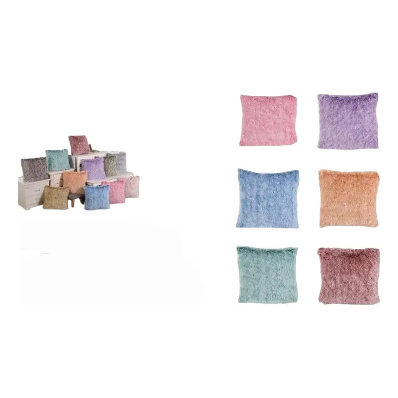 Pack X6 Fundas De Cojines 45x45 Cm, Súper Suaves-peludos Peludo
