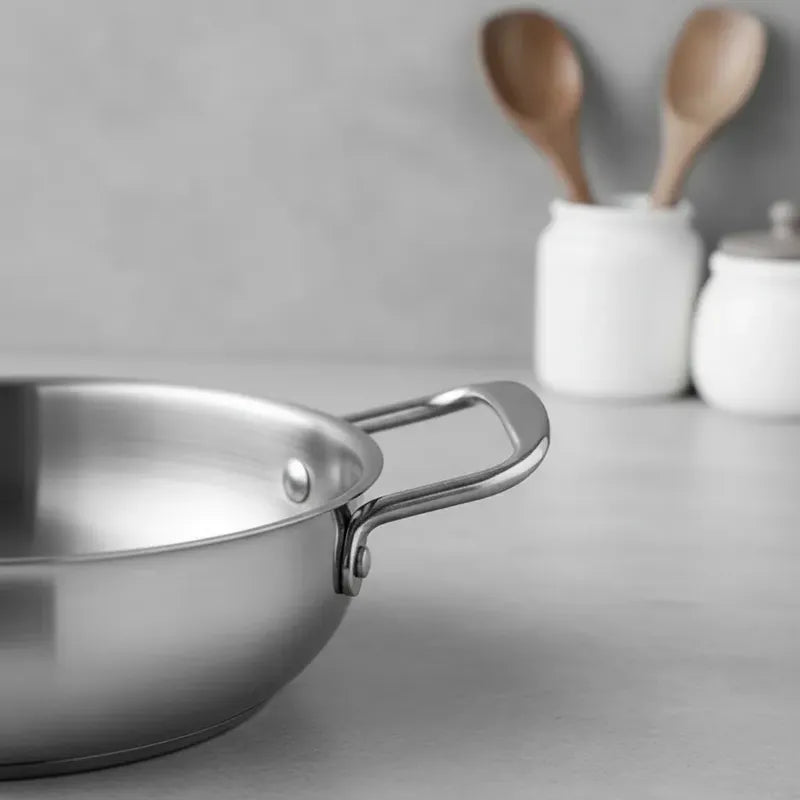 Sartén Coreana De Acero Inoxidable 18cm Con Dos Orejas Acero Inoxidable