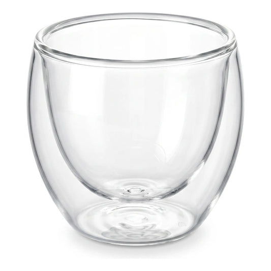 Pack 4 Tazas Doble Pared 80ml Transparente