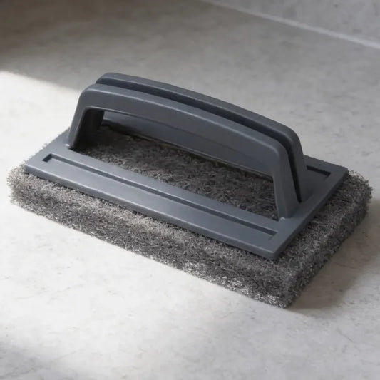 Esponja para Limpieza de Parrillera con Asa Gris Oscuro