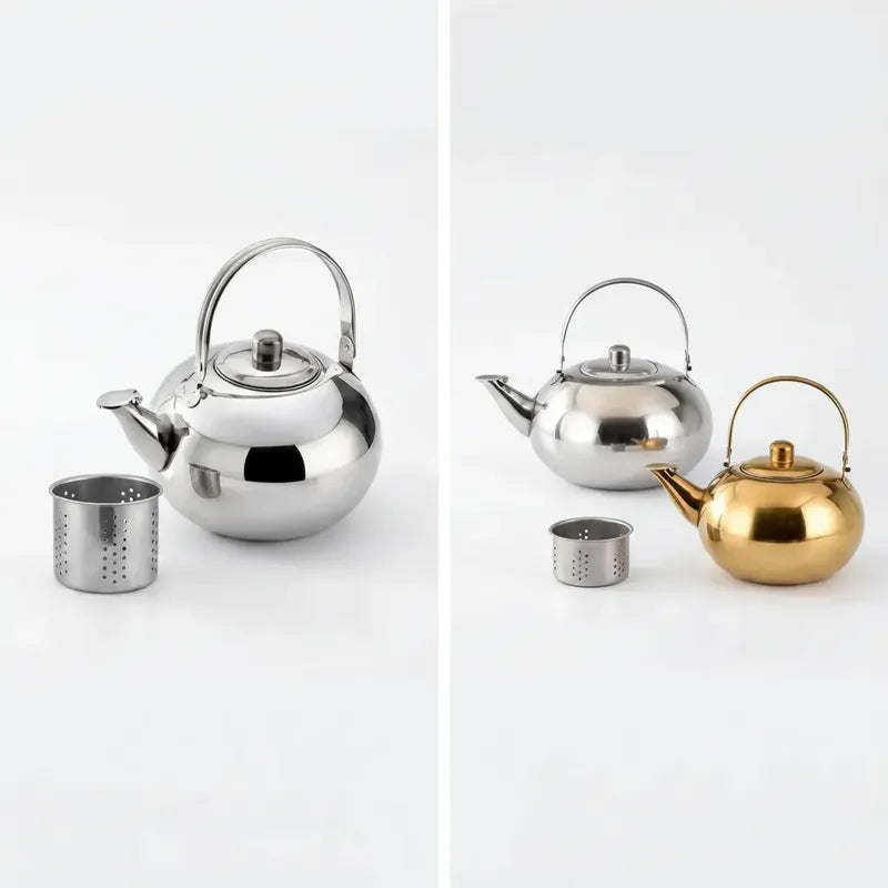 Tetera Infusora Acero Inoxidable 16cm Té Mate Cocina Acero Inoxidable