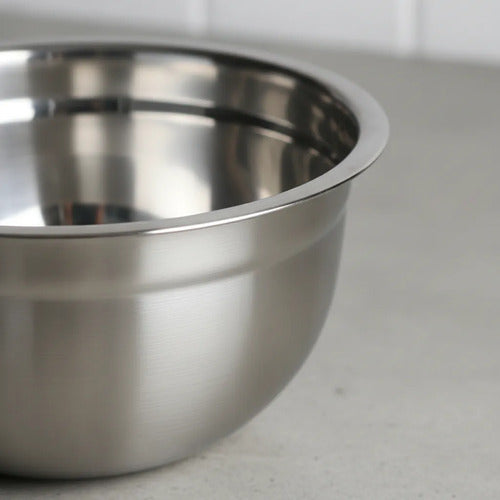 Bowl Profundo 30 Cm Acero Inoxidable Plateado