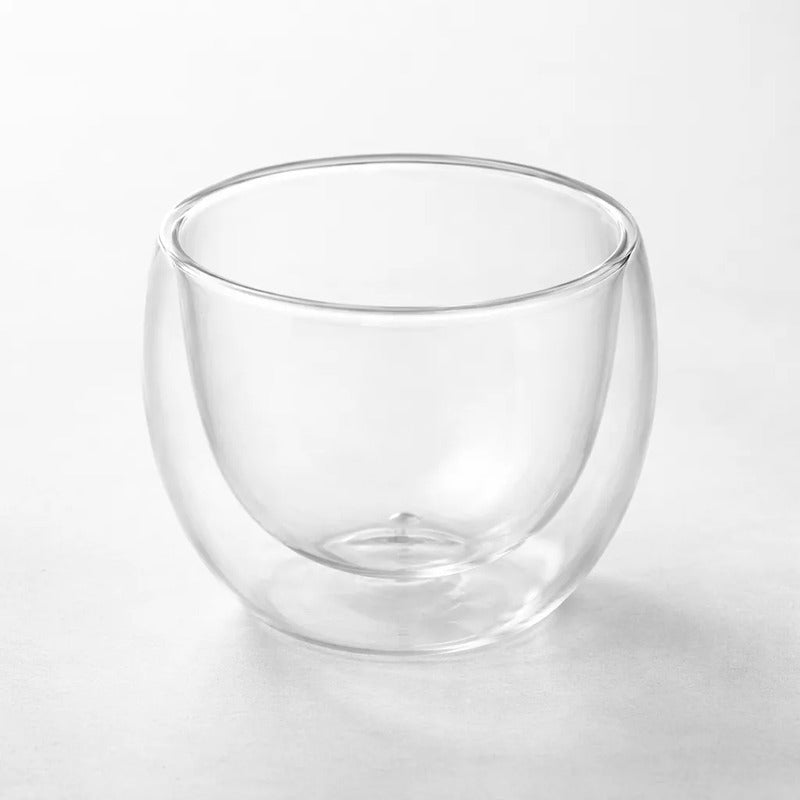 Pack 4 Tazas Doble Pared 80ml Transparente