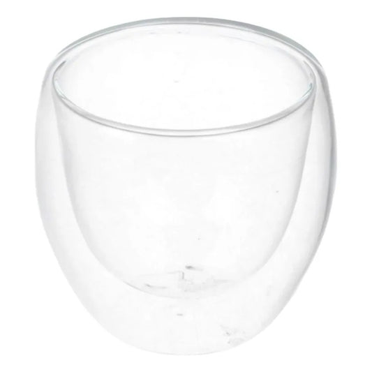 Pack 4 Tazas de Vidrio Doble Pared 250 Ml Transparente