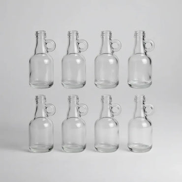 Pack 12 Mini Botella De Vidrio 100ml Con Asa Vidrio