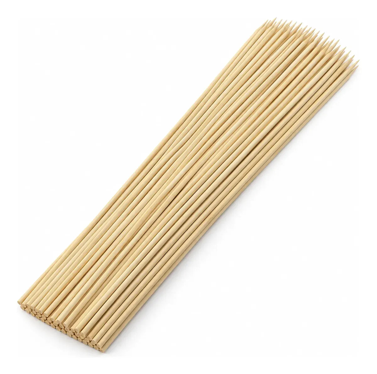 Palos para Anticuchos Brochetas Bambú 5 Mm X40 Cm 40 Piezas Beige