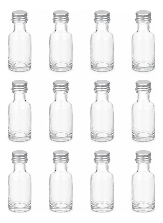 Pack 12 Frascos De Vidrio Ideal Para Aceite O Esencias