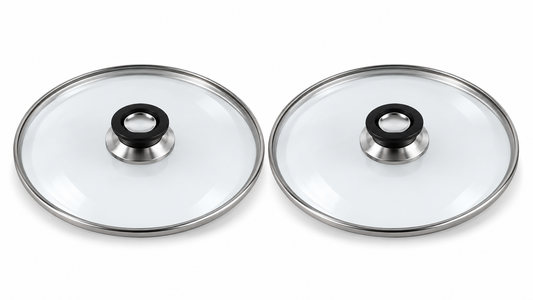 Pack 2 tapa de Cristal 26 Cm para Sartén, Ollas Vidrio