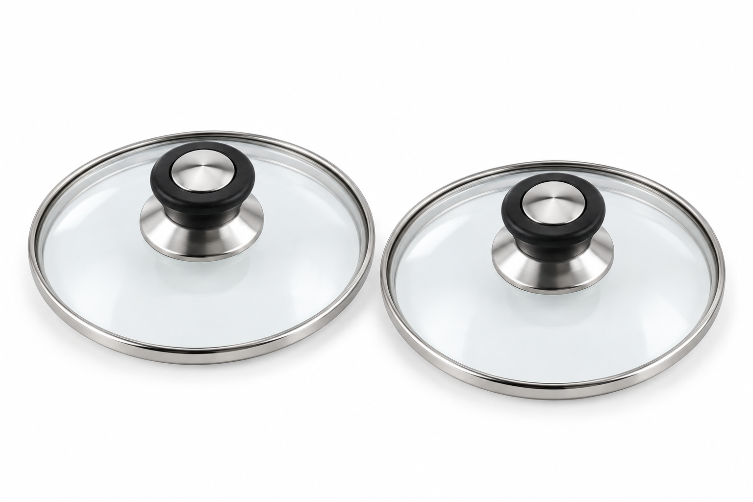 Pack 2 tapa de Cristal 16 Cm para Sartén, Ollas Vidrio