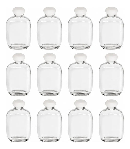 Pack 12 Botellas De Vidrio 125ml Tapa Rosca Hermética