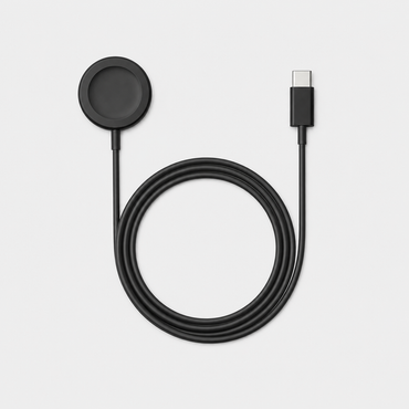 Cable cargador magnético para reloj en vista superior