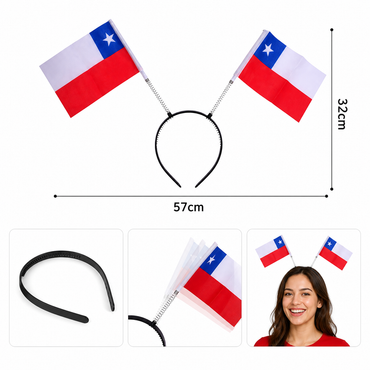 Cintillo con banderas de Chile - imagen 7