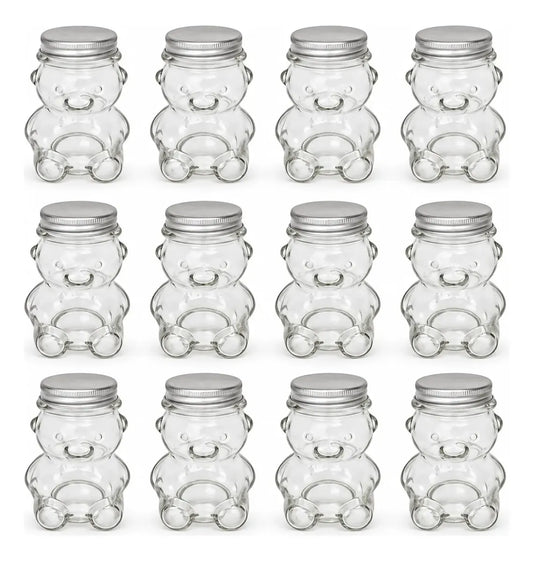 Pack 12 Botella Osito De Vidrio 130 Ml