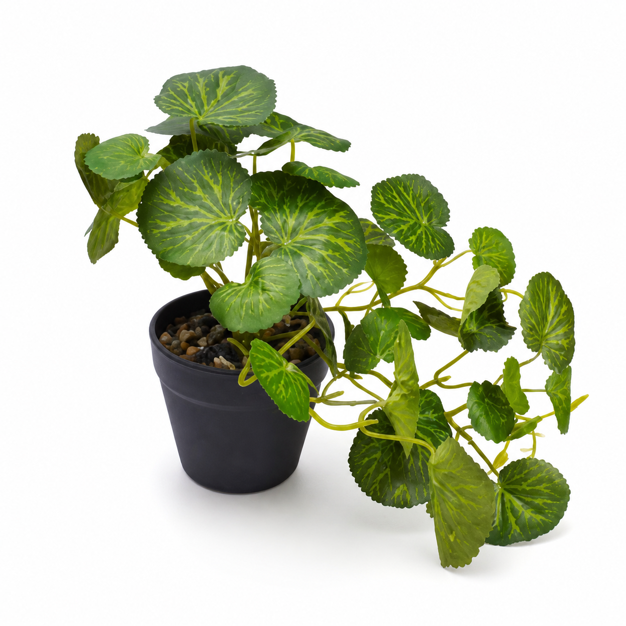 Variante C – planta artificial de plástico en maceta decorativa