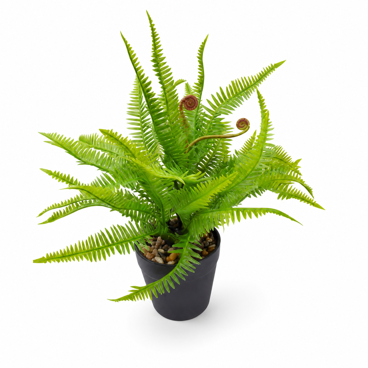 Variante E – planta artificial de plástico en maceta decorativa