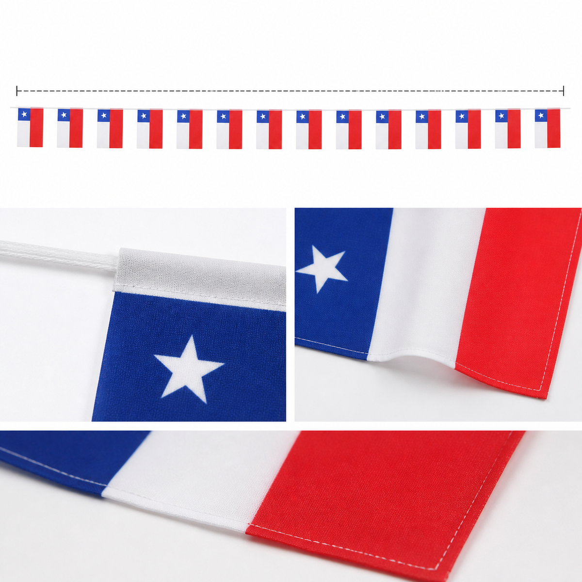 Guirnalda rectangular de banderas de Chile - imagen 7