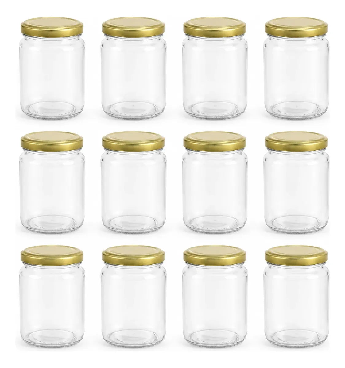 Pack De 12 Frasco Envase De Vidrio Conservero 240ml