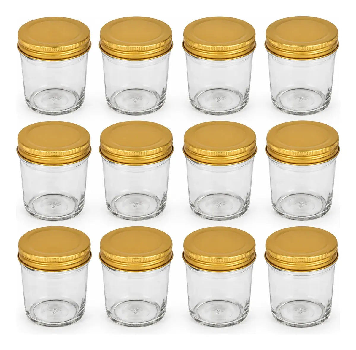 Pack 12 Frascos De Vidrio Conserveros 200 Ml Con Tapa