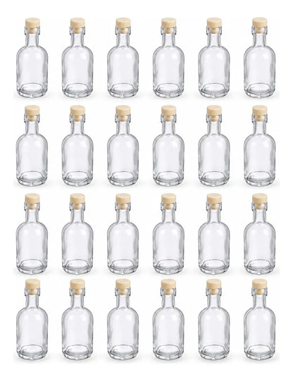 Pack 24 Frascos Botellas De Vidrio 50 Ml Con Tapón