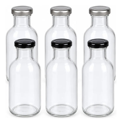 Pack 6 Frascos De Vidrio Para Jugos 250ml