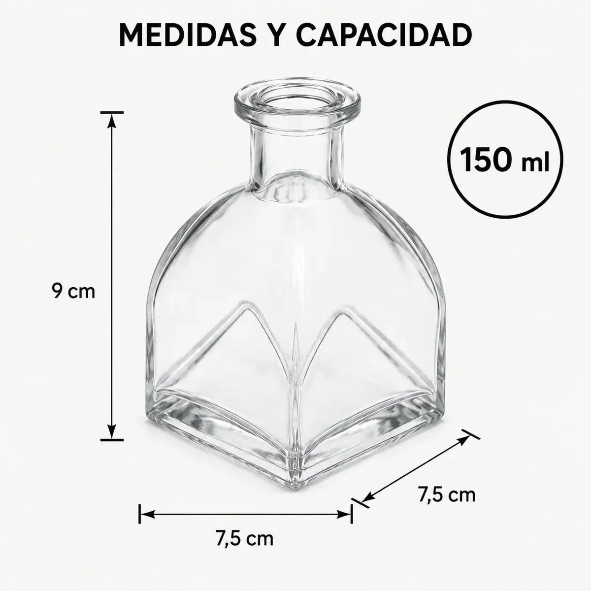 Pack 4 Frascos De Vidrio 150 Ml Tipo Mongol Para Difusor