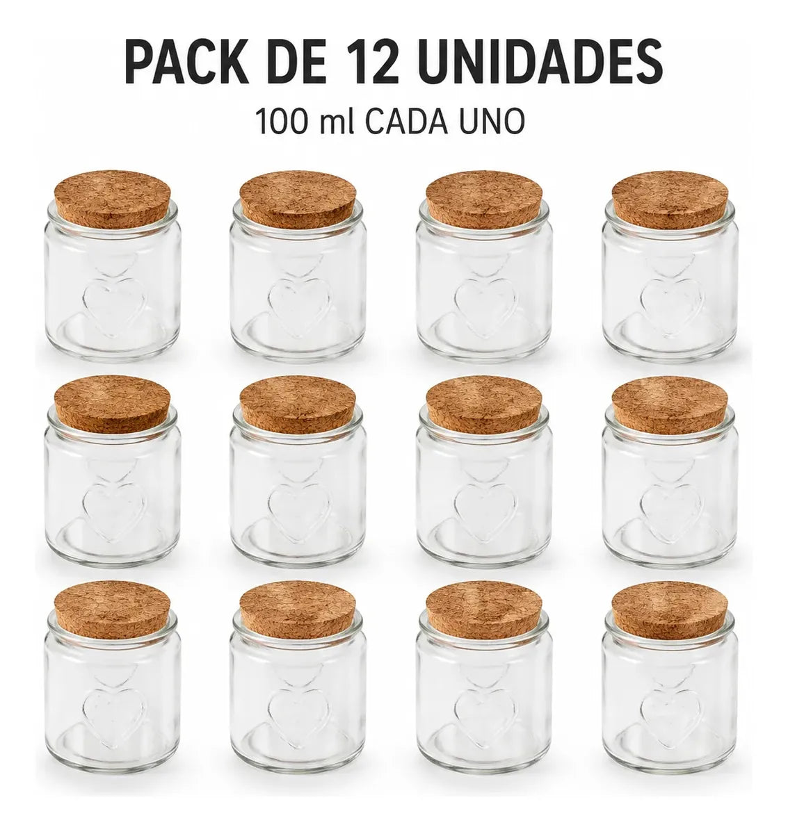 Pack 12 Frasco De Vidrio Pudding 100ml Ideal Para Postres