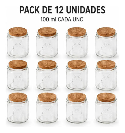 Pack 12 Frasco De Vidrio Pudding 100ml Ideal Para Postres
