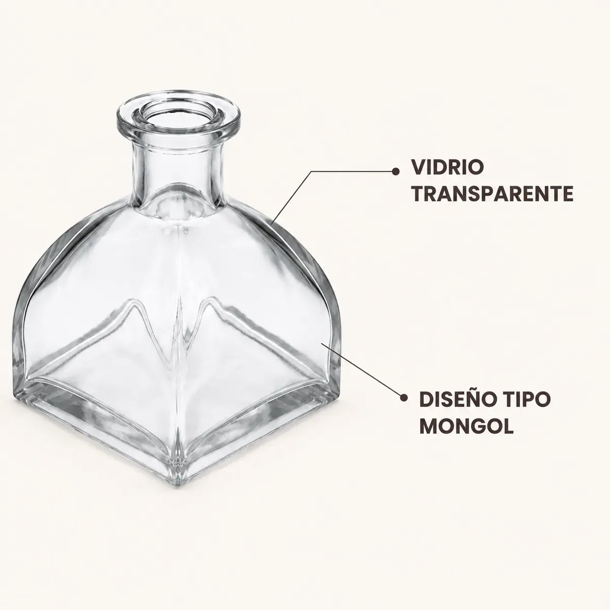 Pack 4 Frascos De Vidrio 150 Ml Tipo Mongol Para Difusor