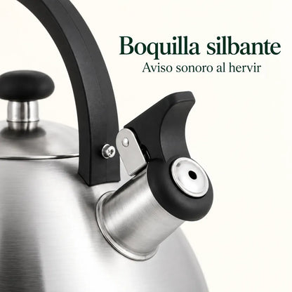 Tetera Acero Inoxidable Silbante 2,5 Litros