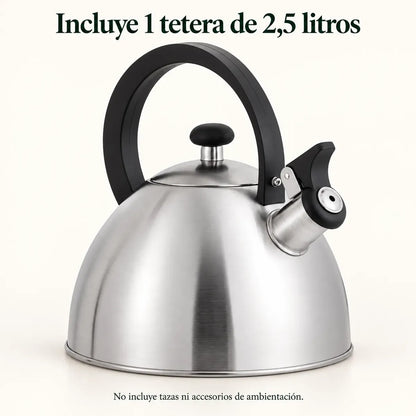 Tetera Acero Inoxidable Silbante 2,5 Litros
