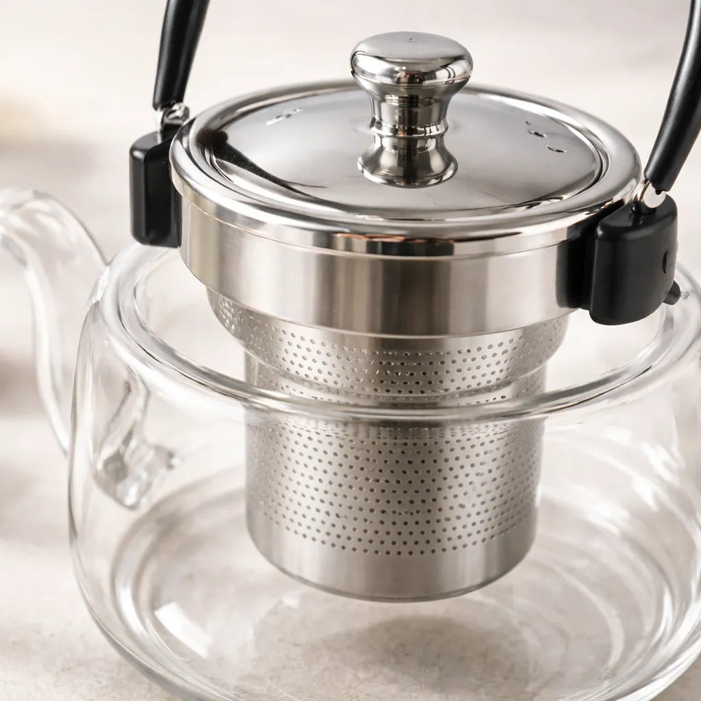 Tetera De Vidrio Con Infusor Acero Inoxidable 600 Ml