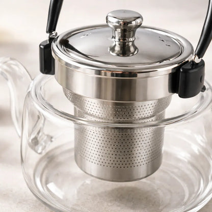 Tetera De Vidrio Con Infusor Acero Inoxidable 600 Ml
