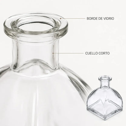 Pack 4 Frascos De Vidrio 150 Ml Tipo Mongol Para Difusor