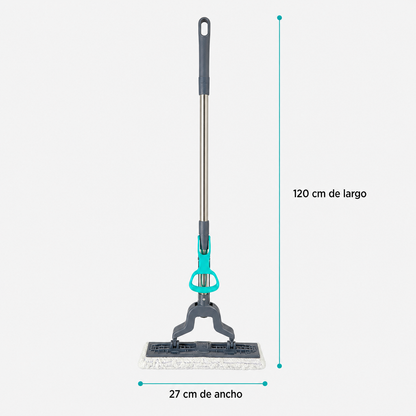 Medidas de mopa de esponja: 120 cm de largo y 27 cm de ancho