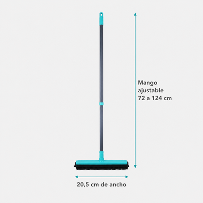 Medidas del escobillón: mango ajustable de 72 a 124 cm y cabezal de 20,5 cm