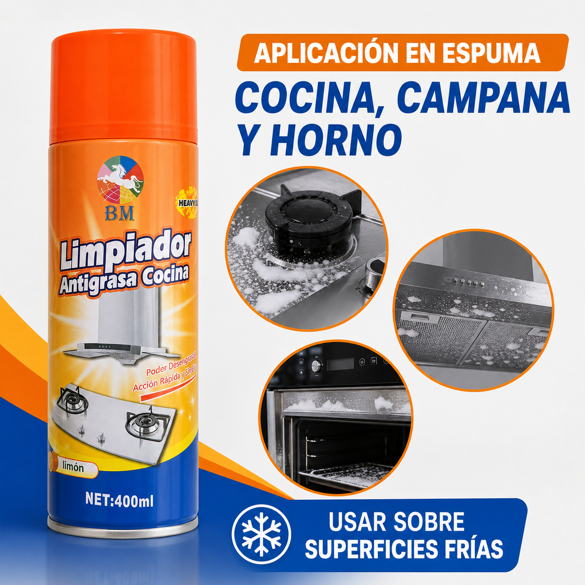 Usos y detalles del limpiador antigrasa de cocina