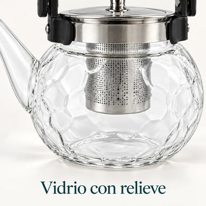 Tetera Infusor De Vidrio Té Infusor Acero Inoxidable 800 Ml