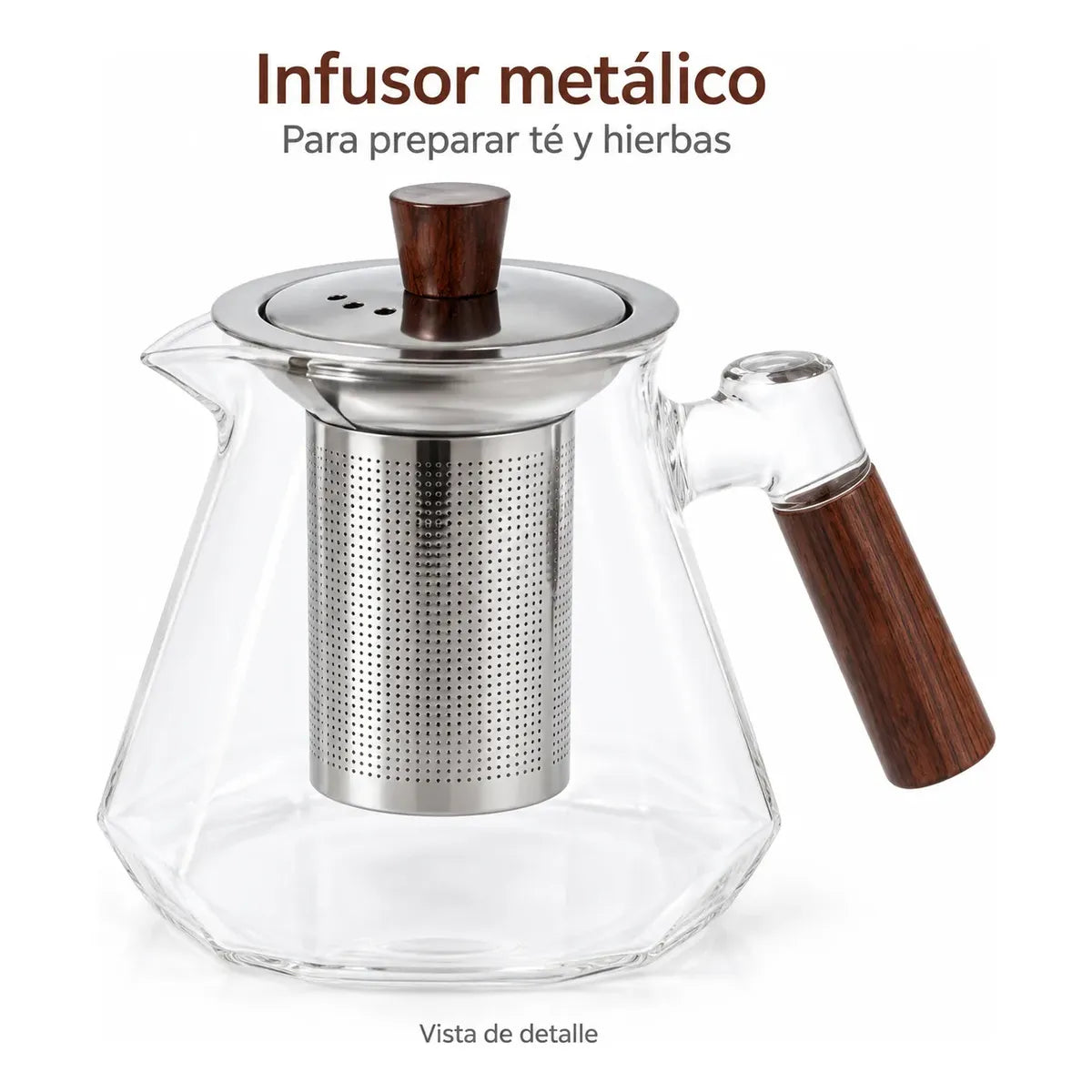 Tazón Con Filtro De Vidrio Para Te Y Hierbas 750ml Blanco